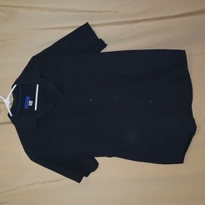 Mens Simply Styled black collar, button down shirt. Sz Lg
